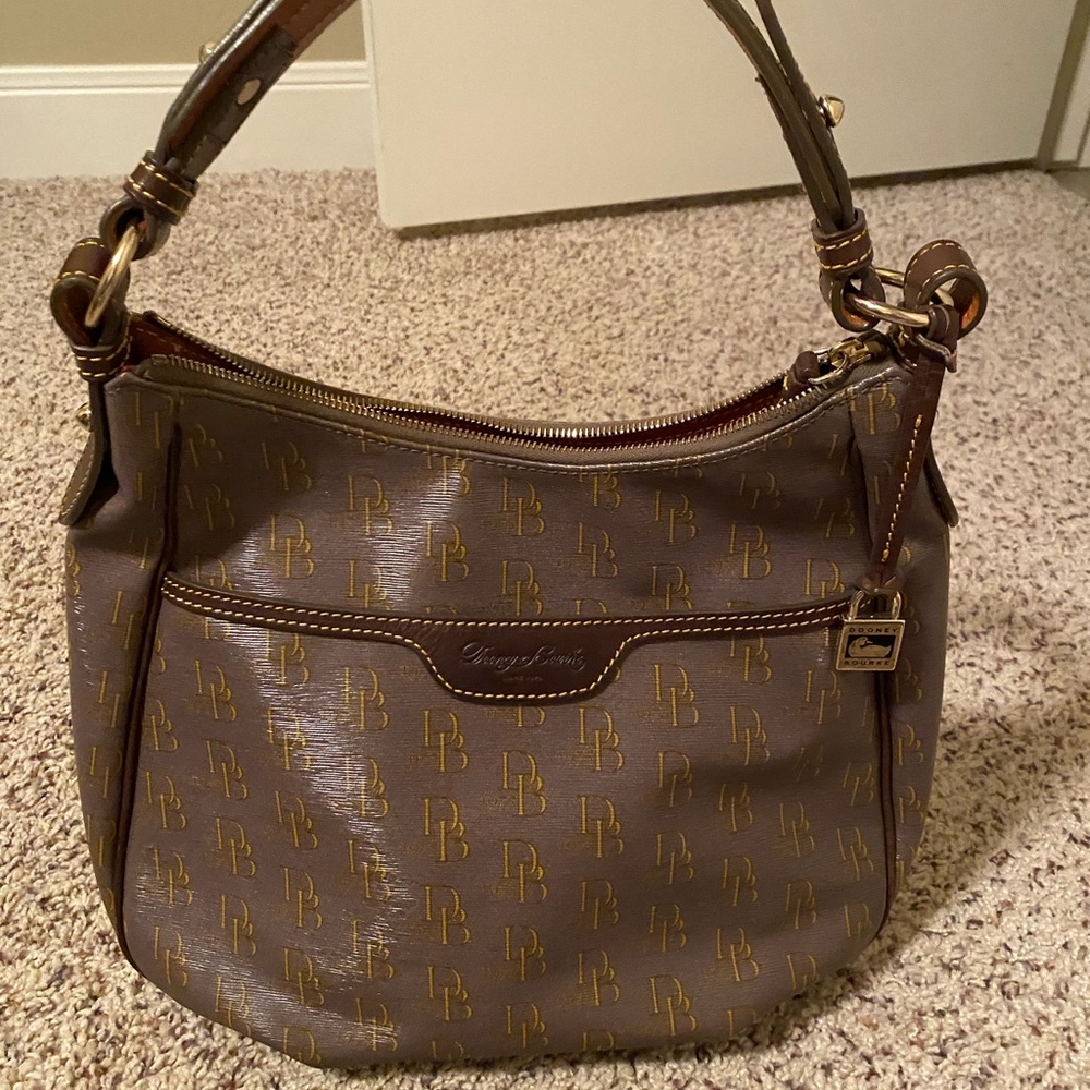 Rare find......Dooney & Bourke Monogram coated Canvas Shoulder Bag.